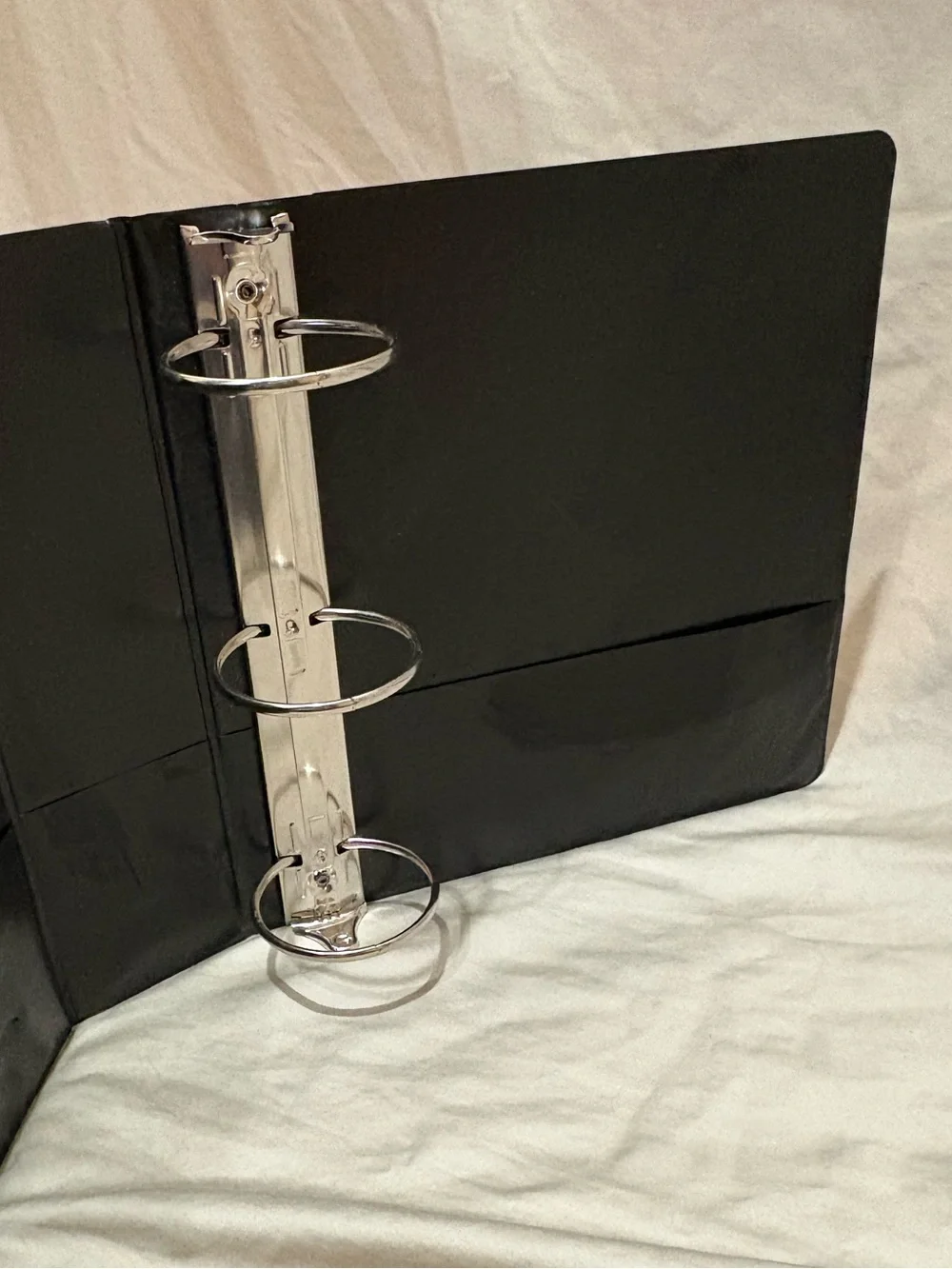 Set of 4 - Black & White 3-Ring Binders - 2.5”- 4”